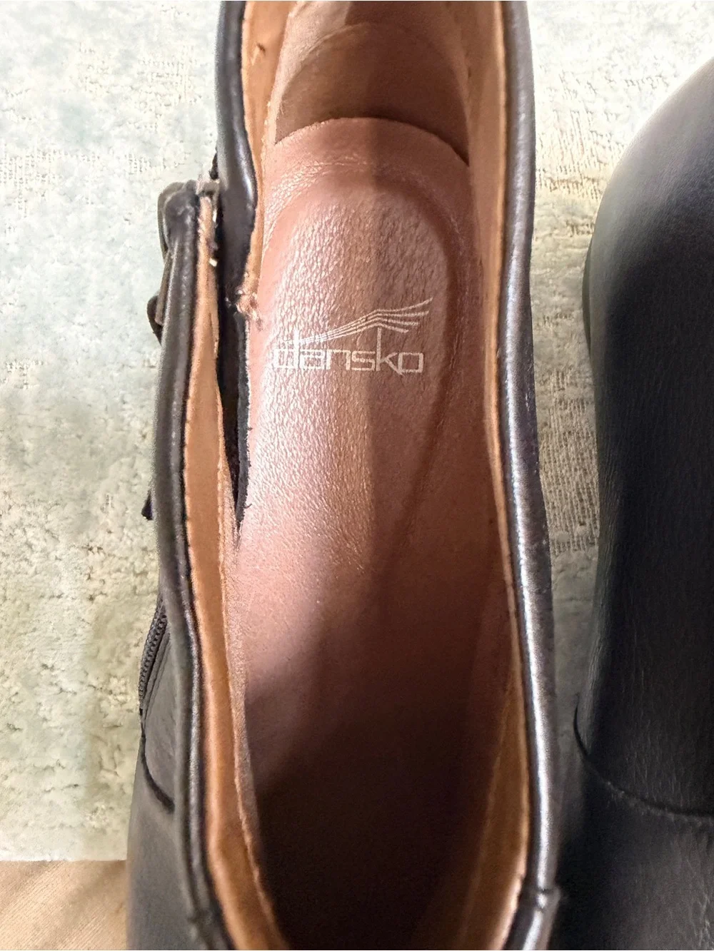 Dansko Fifi Black Leather Side-Zip Ankle Boots Booties Size 40 (US 9.5-10)